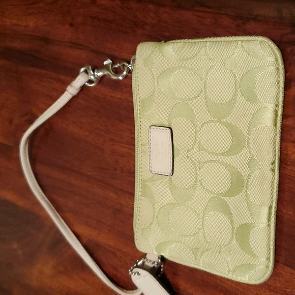 Coach Celery color  wristlet - Picture 2 of 7